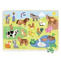 Drevené edukačné puzzle Farmárske zvieratká
