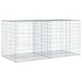 vidaXL Gabiónový kôš s krytom 200x100x100 cm pozinkované železo