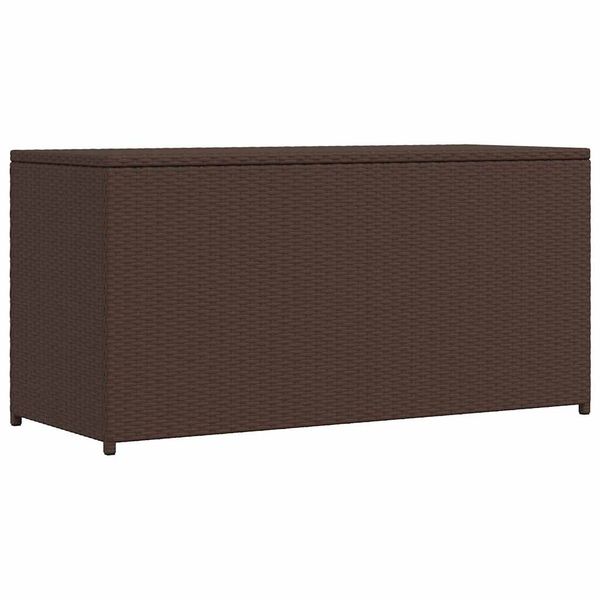 vidaXL Záhradný úložný box hnedý 120x50x60 cm polyratanový