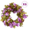 vidaXL Kvetinové girlandy 6 ks, svetlofialové 250 cm