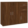 vidaXL Komoda hnedý dub 91x29,5x75 cm spracované drevo