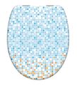 Schütte MOSAIK BLAU-ORANGE | Duroplast, Soft Close