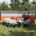 vidaXL Kempingový vetrolam sivo-oranžový 340x130 cm vodeodolný