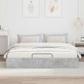 vidaXL Otomanový posteľný rám s úložiskom Betónová 203 x 180 x 25 cm