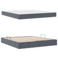vidaXL Postel s úložným prostorem a matrací Tmavo šedá 160 x 200 cm