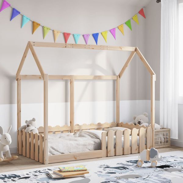vidaXL Rám detskej postele domček 80x160 cm masívna borovica