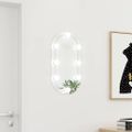 vidaXL Zrkadlo s LED svetlami 60x30 cm sklenené oválne