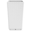 vidaXL Záhradné kvetináče 2 ks, biele 32,5x32,5x57 cm, PP