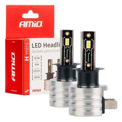 LED žiarovky hlavného svietenia H3 H-mini Series AMiO-03330
