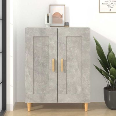 vidaXL Komoda betónovo sivá 69,5x34x90 cm spracované drevo