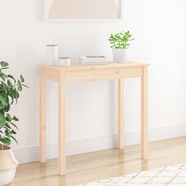 vidaXL Konzolový stolík 80x40x75 cm masívne borovicové drevo