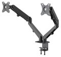 Neomounts DS70-700BL2/Držák displeje/na stůl/17-27"/svorka/VESA 100X100/nosn. 2x7kg/plynový píst/2 displeje/černý Držák, VESA, stolní, pro 2 ploché monitory, úhloprícka 17"-27", náklon, otácení, rotace, nosnost 14kg, cerný