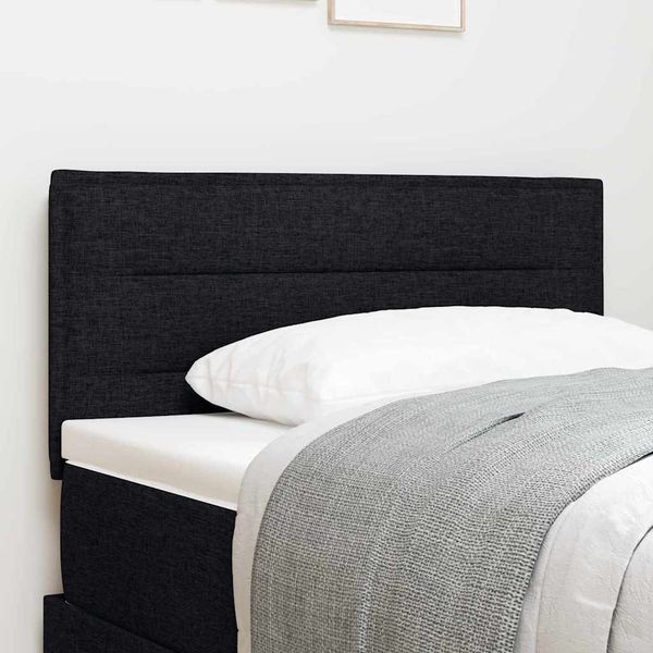 vidaXL LED hlavová doska s LED pásikmi Čierny 80 cm látka