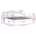 vidaXL Posteľ bez matraca voskovo hnedá 180x200 cm masívna borovica
