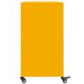 vidaXL Komoda horčicovožltá 100,5x39x7 cm oceľ