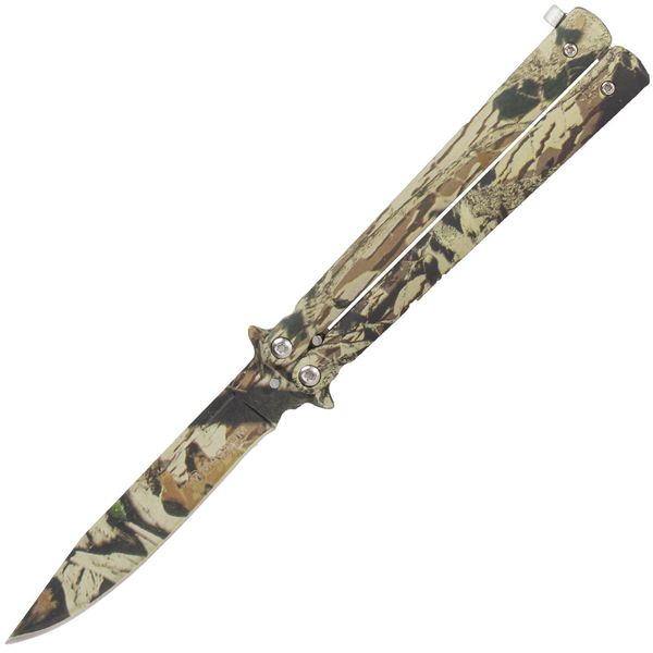 Magnum 06EX403 Balisong Camo motýlikový nôž 10,5 cm, kamufláž, oceľ