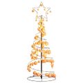 vidaXL LED vianočný stromček s ozdobami 80 LED teplá biela 120 cm
