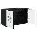 vidaXL Nástenný TV kabinet HANAU 69 x 33 x 40 cm Čierny dub