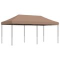 vidaXL Skladací pop-up párty stan hnedý 580x292x315 cm