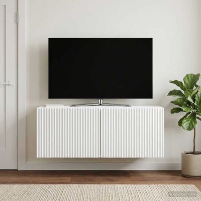 vidaXL Nástenná TV skrinka Biela 78,5 x 31 x 30 cm Kompozitné drevo