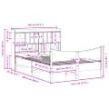 vidaXL Posteľ s matracom voskovo hnedá 140x200 cm masívna borovica