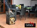 Ohnisko CUBE s mriežkou 74 cm CATTARA
