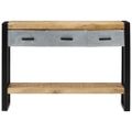vidaXL Konzolový stolík 110x30x76 cm masívne hrubé mangovníkové drevo
