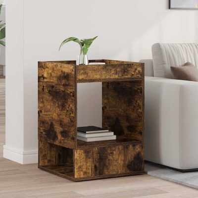 vidaXL Koncový stôl Dymová dub 40 x 40 x 56 cm Kompozitné drevo