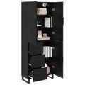 vidaXL Highboard 2 ks Čierny dub 69,5 x 34 x 180 cm