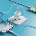 BWOO CDA156 PD wall charger 1x USB-C 1v USB 20W white