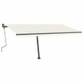 vidaXL Súprava markízových stĺpikov antracitová 450x245 cm železo