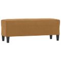 vidaXL Lavička hnedá 100x35x41 cm zamat