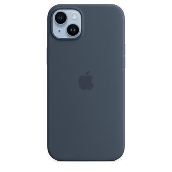 Silikónové puzdro iPhone 14+ s MS - búrkovo modrá