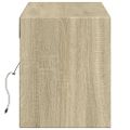 vidaXL TV nástenná skrinka s LED svetlami dub sonoma 140x31x38 cm