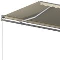 vidaXL Samostatne stojaca automatická markíza 600x350 cm krémová