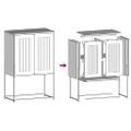 vidaXL Highboard Pink 68x39x107 cm Oceľ