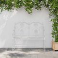 vidaXL Záhradná lavička 2 -Seater 104 x 54 x 93 cm Oceľ Antická biela