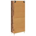 vidaXL Highboard Staré drevo 69,5 x 34 x 180 cm Kompozitné drevo