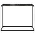 vidaXL Konzolový stolík čierny 100x35x75 cm tvrdené sklo