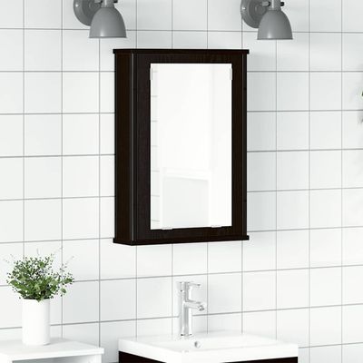 vidaXL Kúpeľňová zrkadlová skrinka, čierny dub, 42x12x60 cm, imitácia dreva