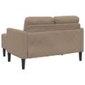 vidaXL 2-miestna pohovka s ležadlom v tvare L, cappuccino 125 cm, umelá koža