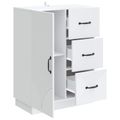 vidaXL Servírovacia skriňa Biela 66 x 34,5 x 87 cm Kompozitné drevo