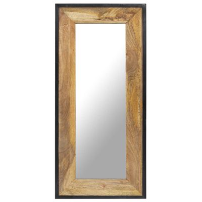vidaXL Zrkadlo 110x50 cm masívne mangovníkové drevo