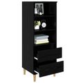 vidaXL Highboard Čierny dub 40 x 36 x 110 cm Kompozitné drevo