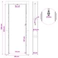 vidaXL Externá sprcha 226 cm Masívne akáciové drevo a nerezová oceľ