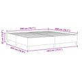 vidaXL Platformový rám postele Tmavo šedá 200 x 200 cm
