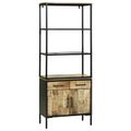 vidaXL Highboard Hnedá 70 x 35 x 180 cm Masívne mango drevo