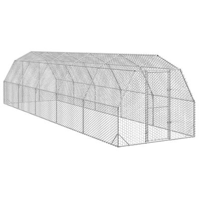 vidaXL Kurací výbeh 2,5x10x2,25 m Oceľ pozink