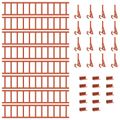 vidaXL Strážca snehu na streche Červená 800 x 29,5 x 34,5 cm Oceľ