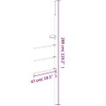 vidaXL Držiak na uteráky 47x280 cm hliník